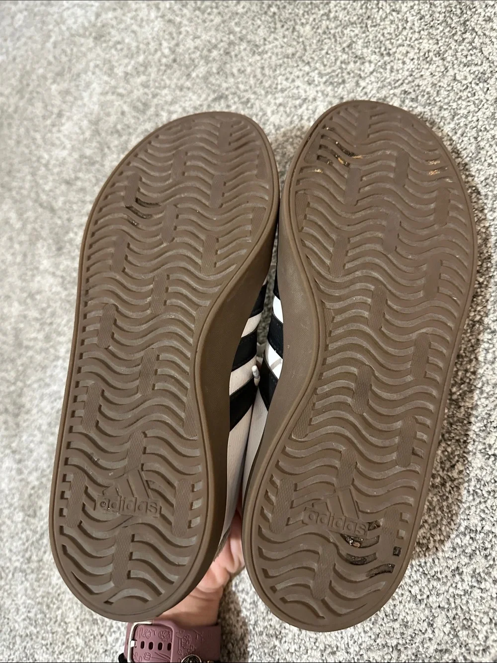 adidas White Black Classic Low-Profile Sneakers